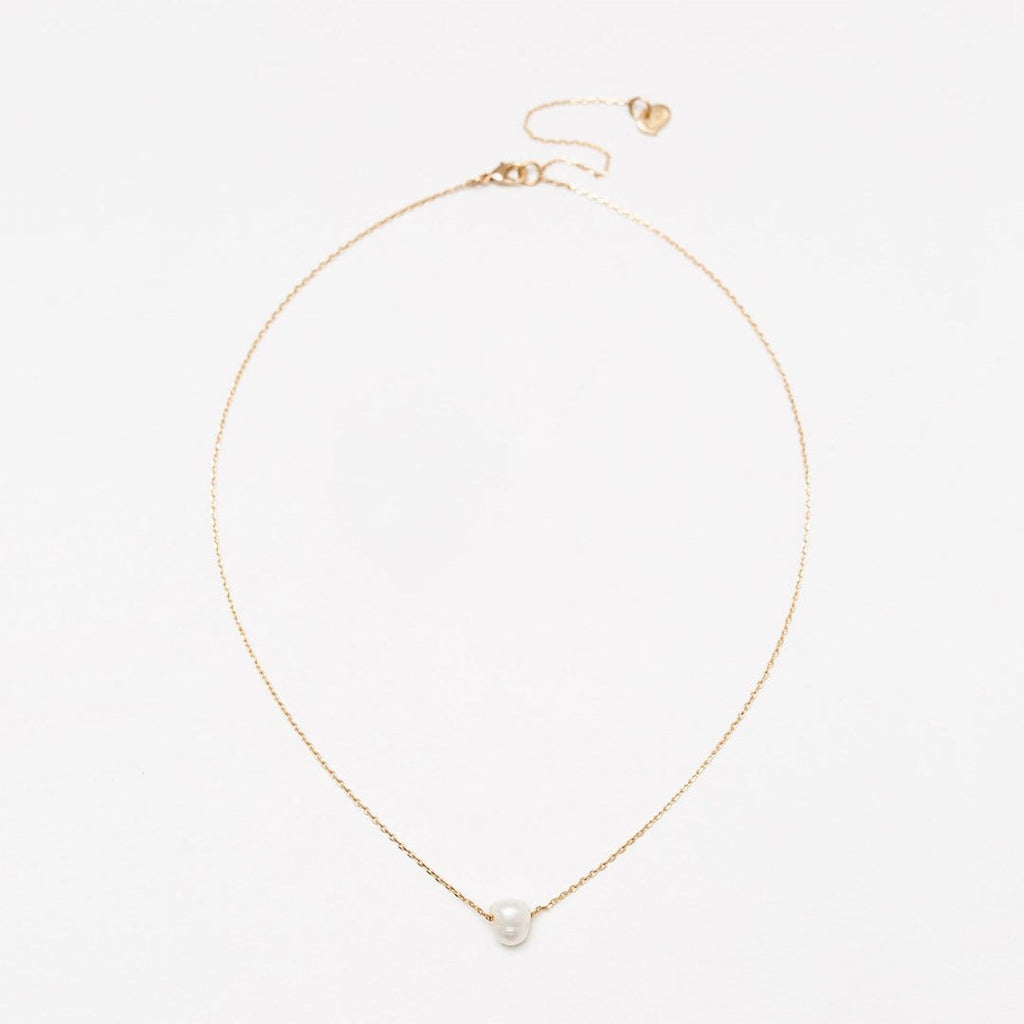Delicate Pearl Necklace - Gold