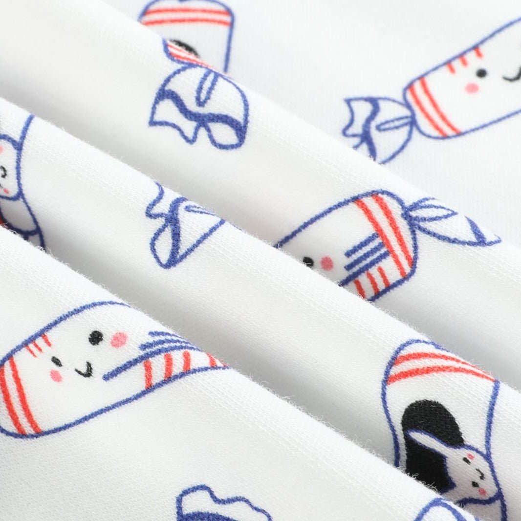 Organic Cotton Baby Onesie - White Bunny Candy