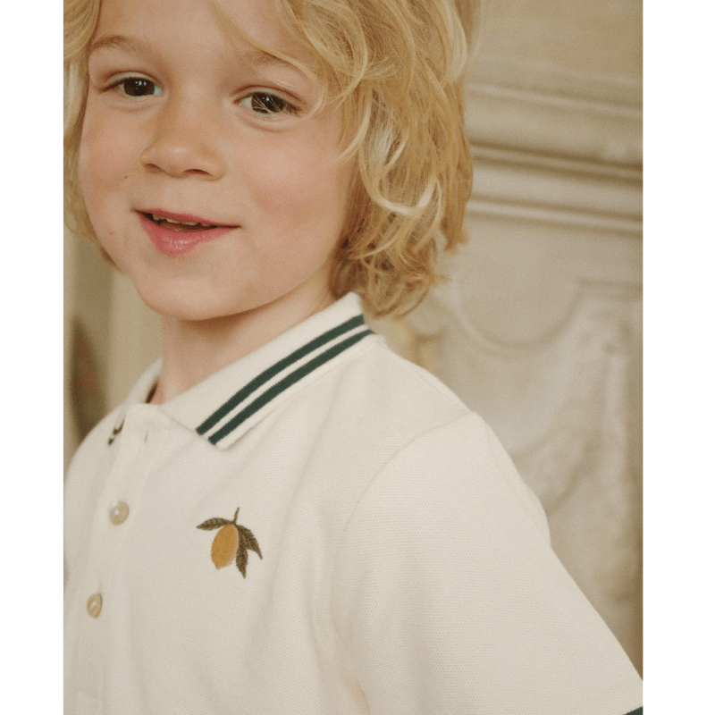 Florian Polo Shirt Gots - Antique White