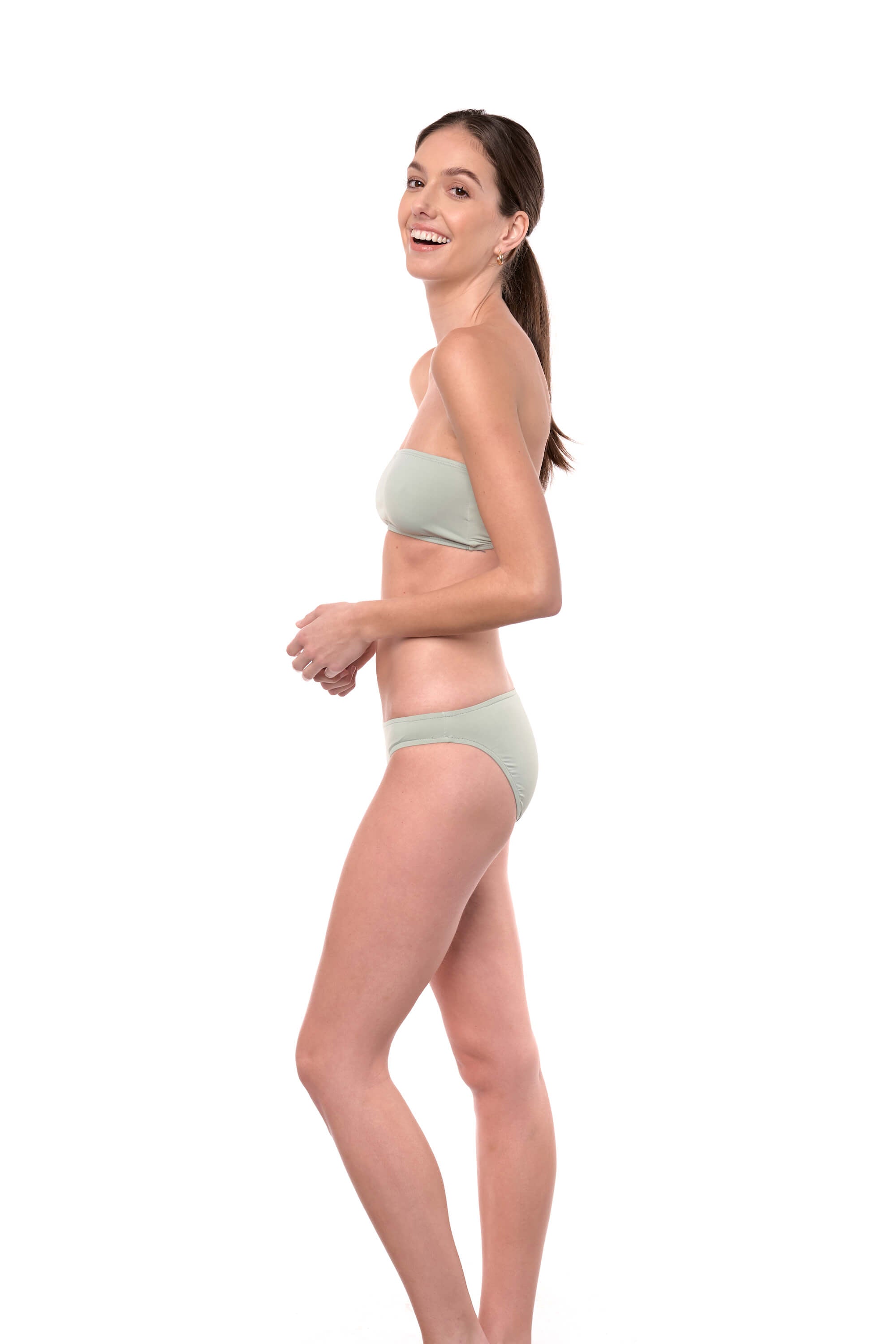 Giovanna Bandeau Bikini Top Sage Green