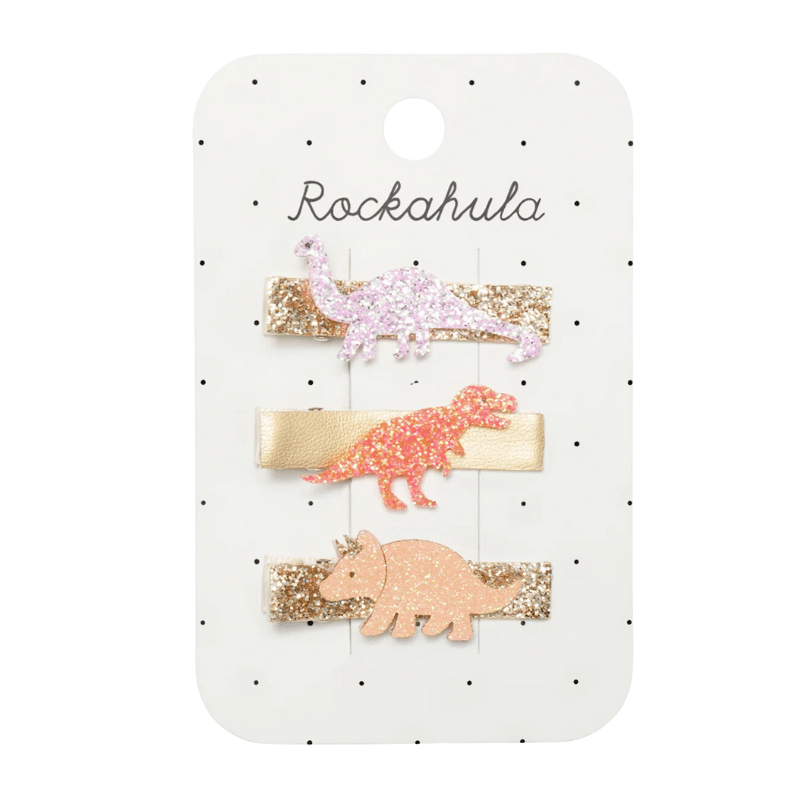 Glitter Dinosaur Bar Clips