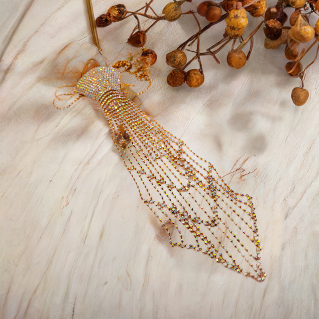 Dapper Adorned Tie Necklace â€?Luxury Statement Necklace