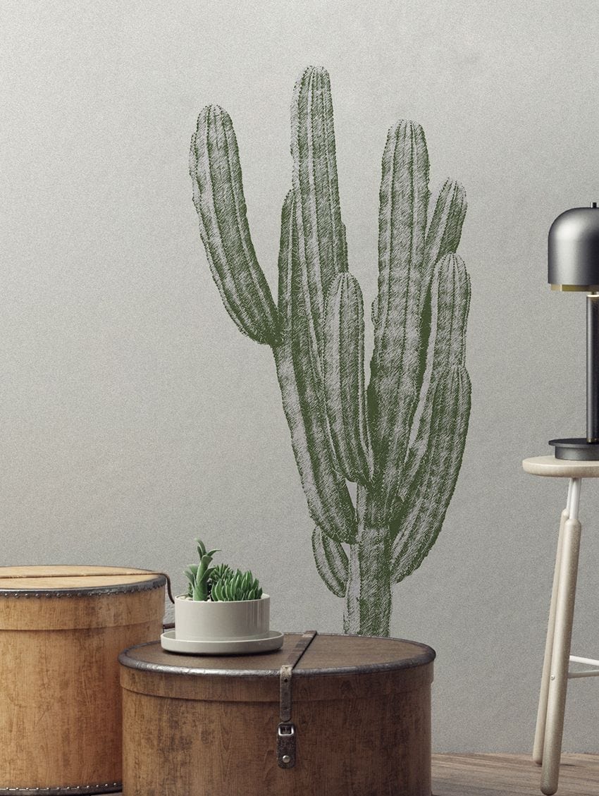 GREEN FINGER CACTUS WALL STICKER