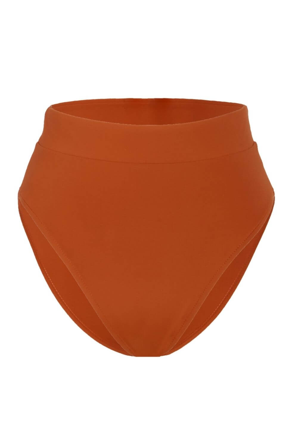Olivia High Waist High Cut Bikini Bottom - Pumpkin