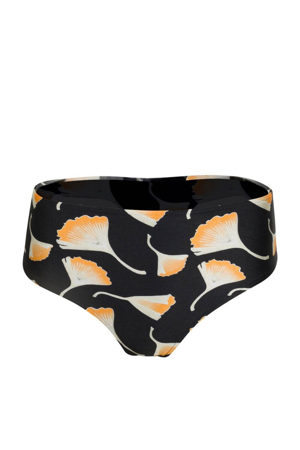 Serena Mid-Rise Bikini Bottom in Ginkgo Black
