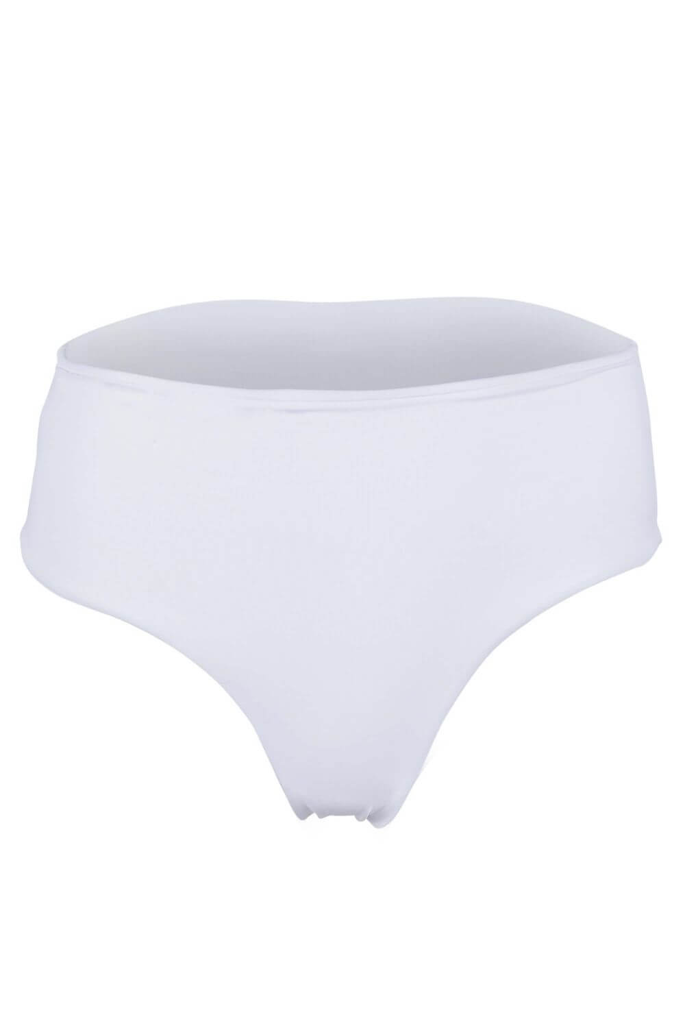 White Mid Rise Bikini Bottom