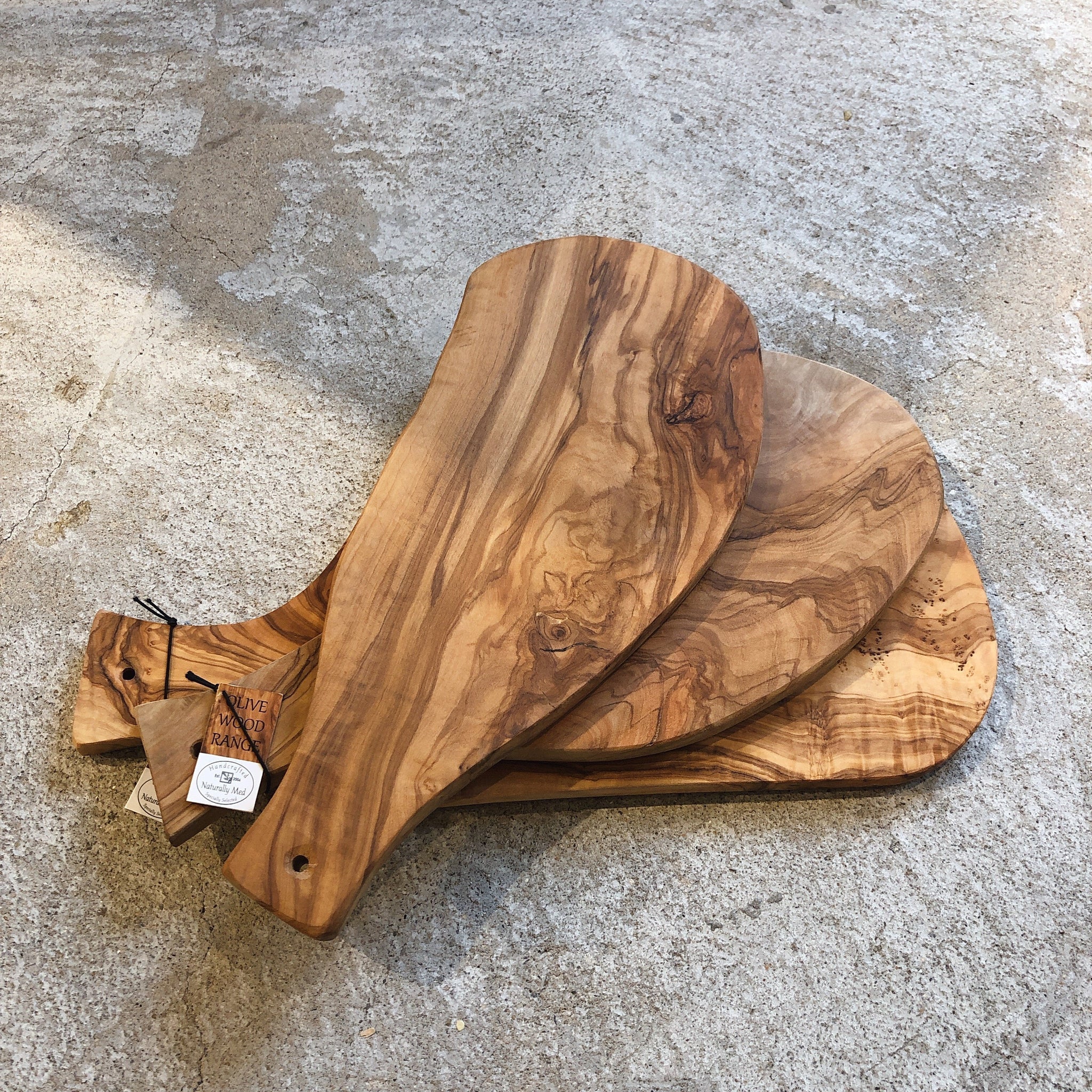 Olive Wood Cutting Board with handle