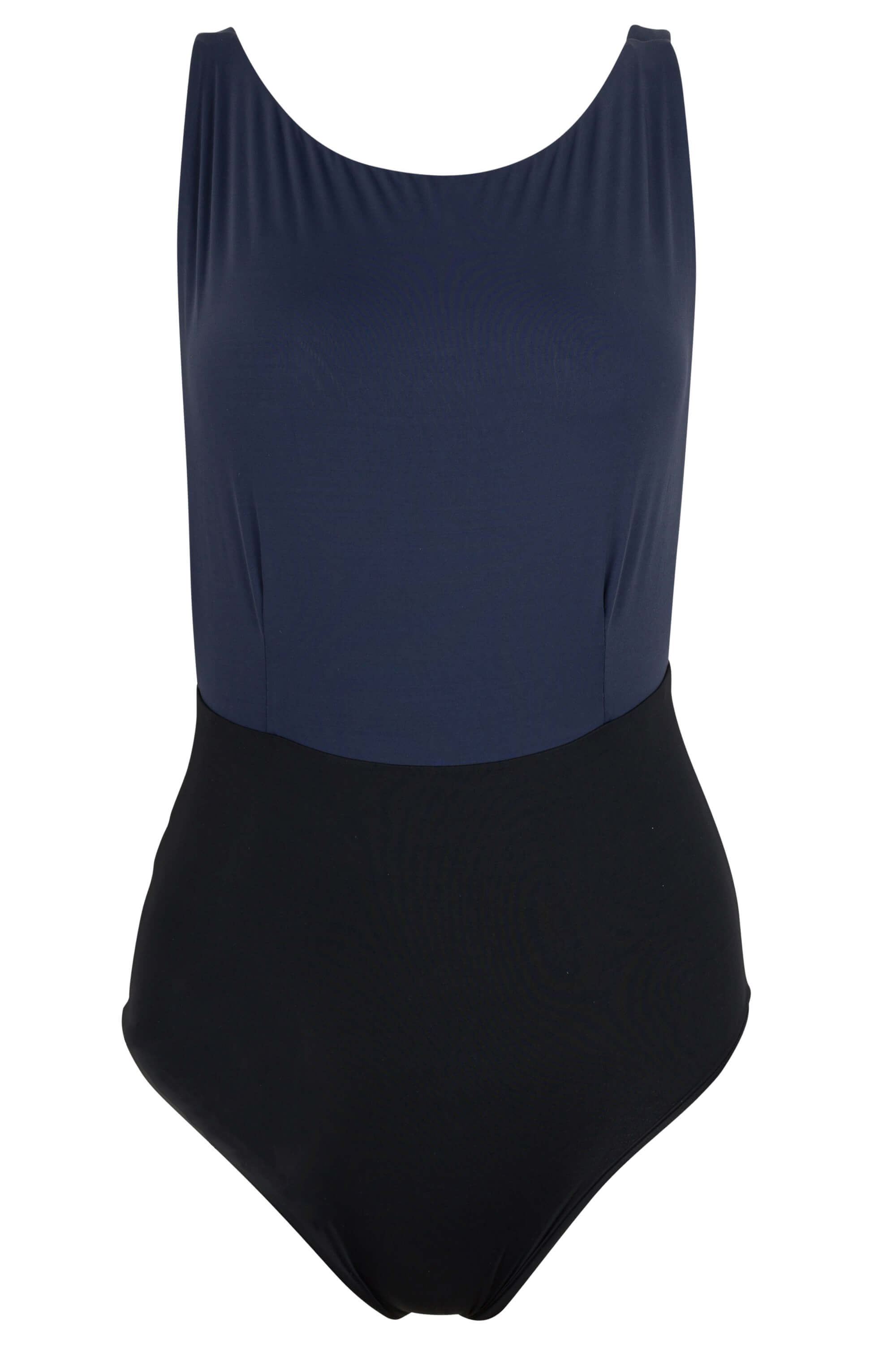 Kate One Piece Swimsuit Color Block Black/ Navy Blue