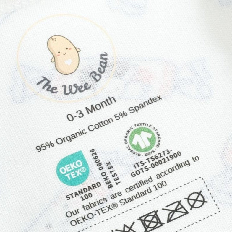 Organic Cotton Baby Onesie - White Bunny Candy