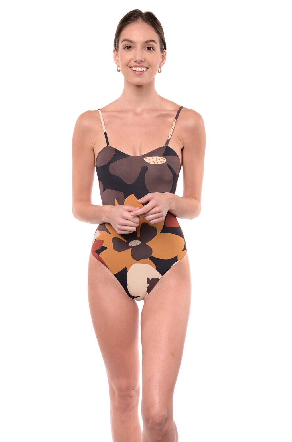 Classic One-Piece Swimsuit Princess Neckline