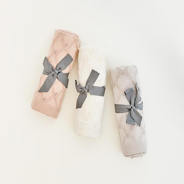 Leaf Knit Blanket- GOTS