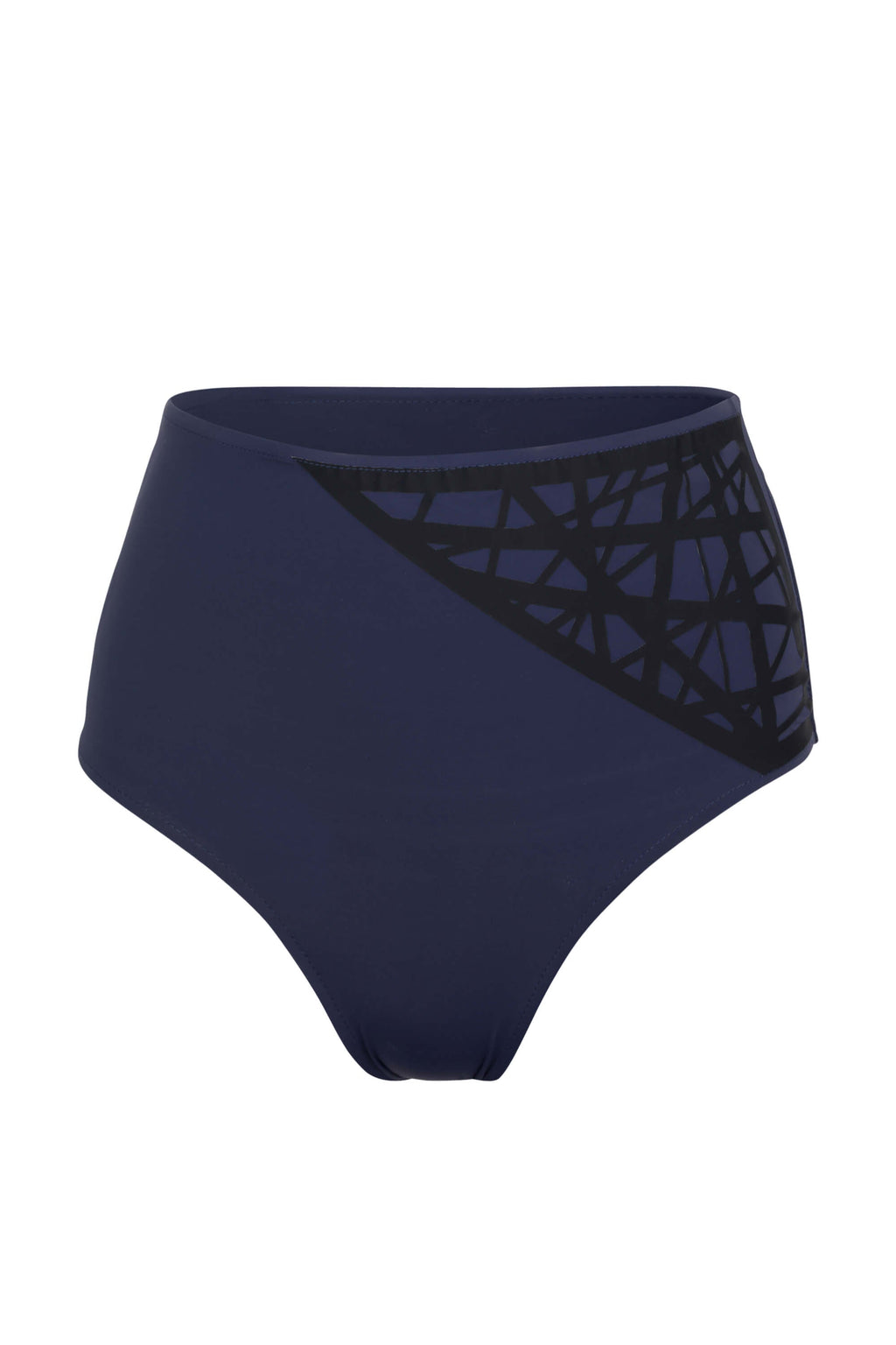 Lillian High Waisted Bikini Bottom Navy