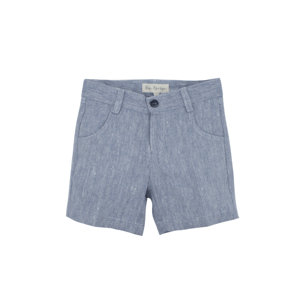 Linen Rustic Navy Shorts