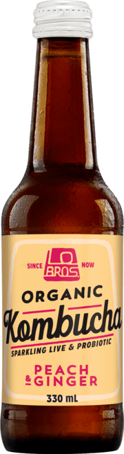 Organic Kombucha Peach & Ginger