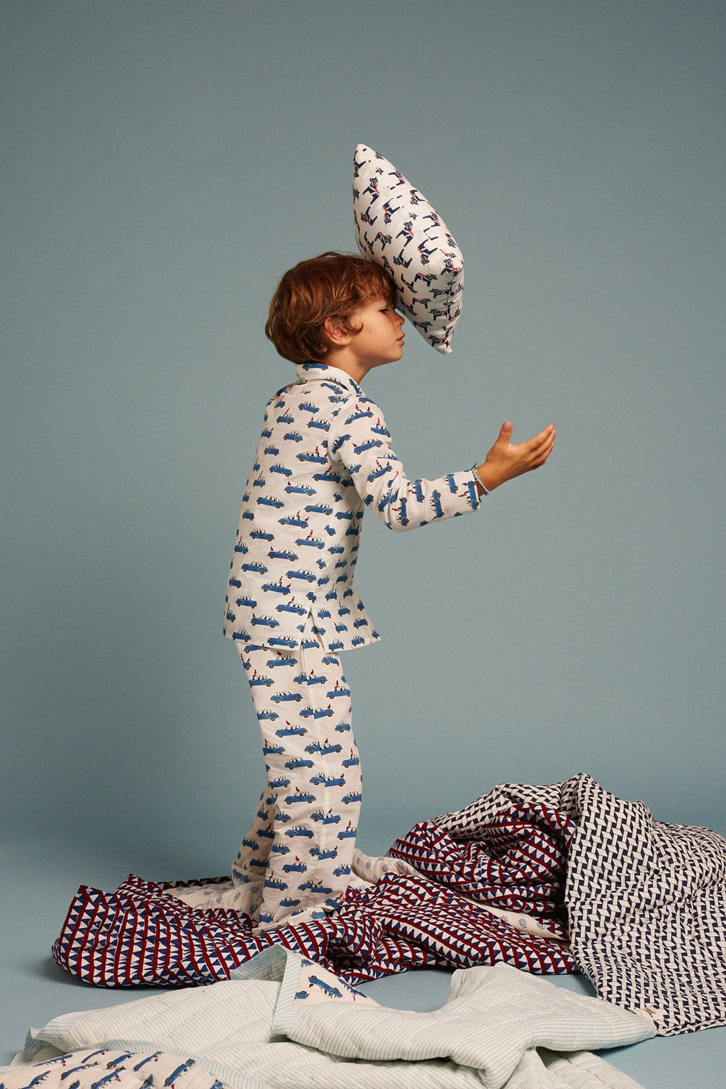 Long Sleeves Pyjama - Blue Car