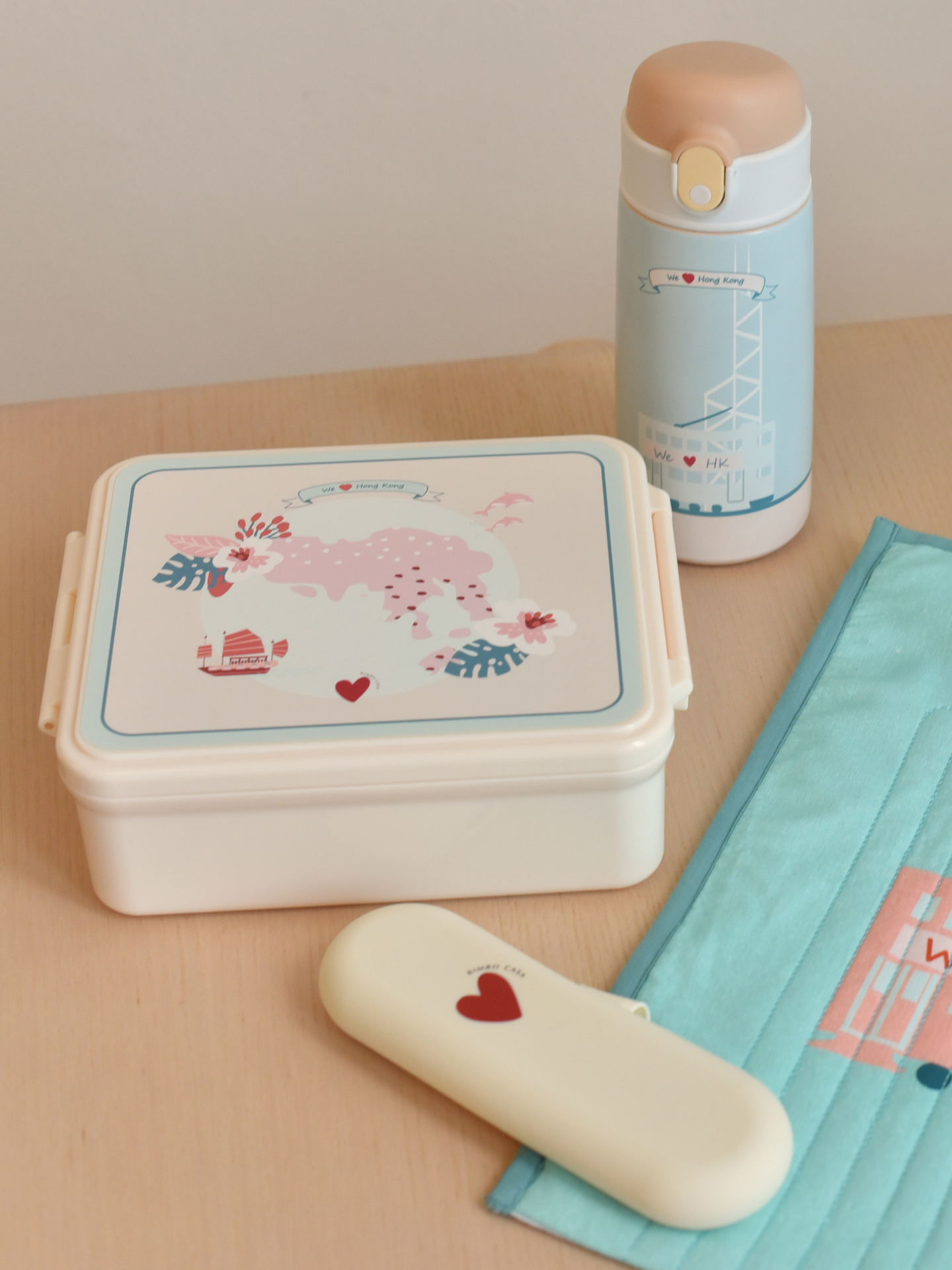 We Love Hong Kong Lunch Box with Thermal Food Jar｜Kids Lunch Box