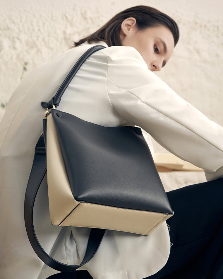 🌽 Mini Two-Tone Tote Corn Leather