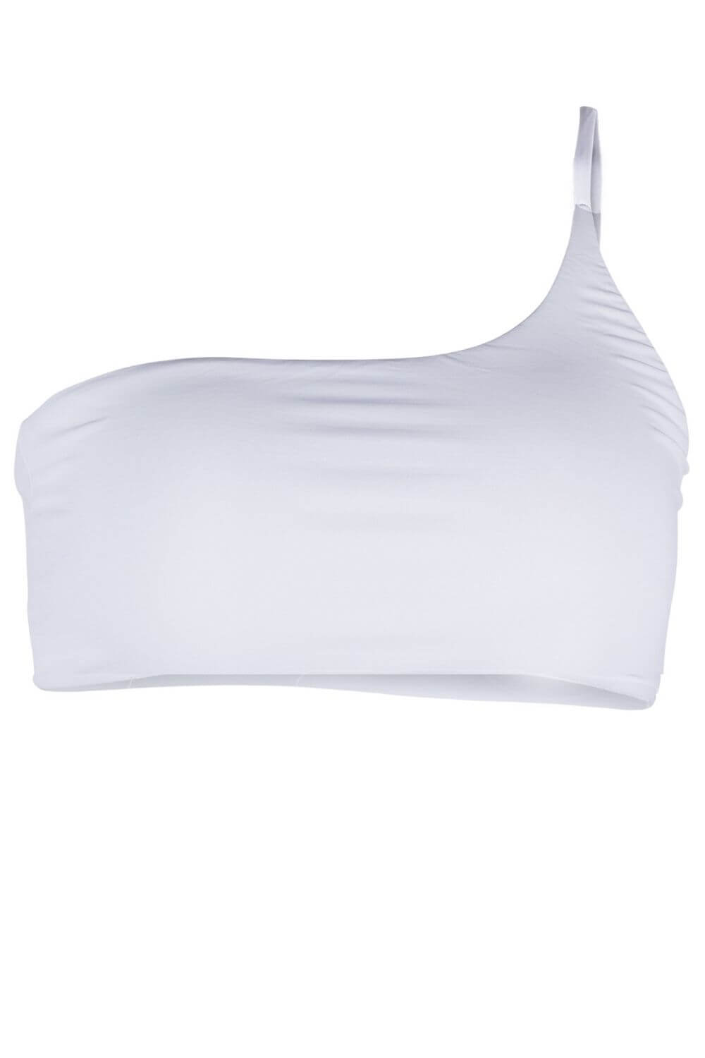 Serena One Shoulder White Bikini Top