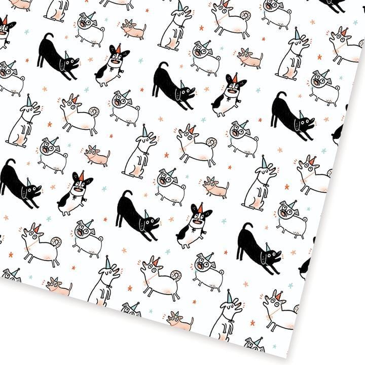 Party Dog Flat Gift Wrap