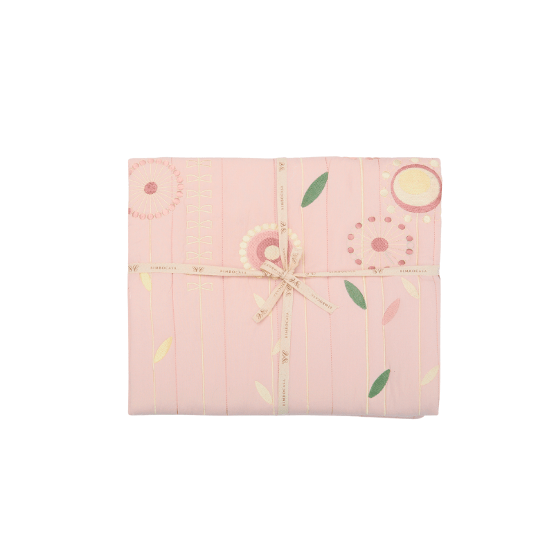 Pink Blossom - Cotton Quilted Duvet Cover and Pillowcase