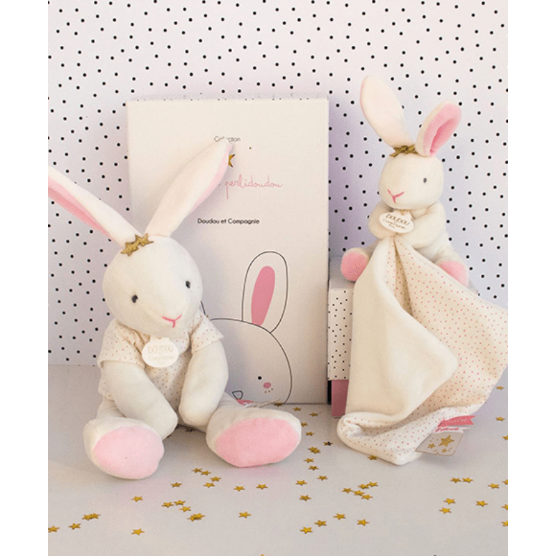 Pink Bunny with Blanket - 10cm