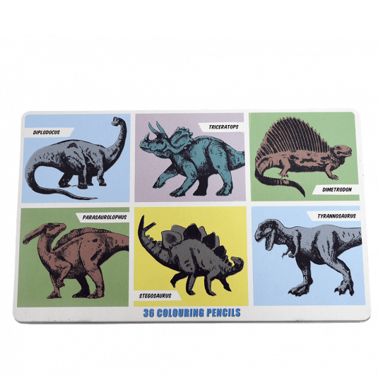 Prehistoric Land 36 Colouring Pencils In A Tin