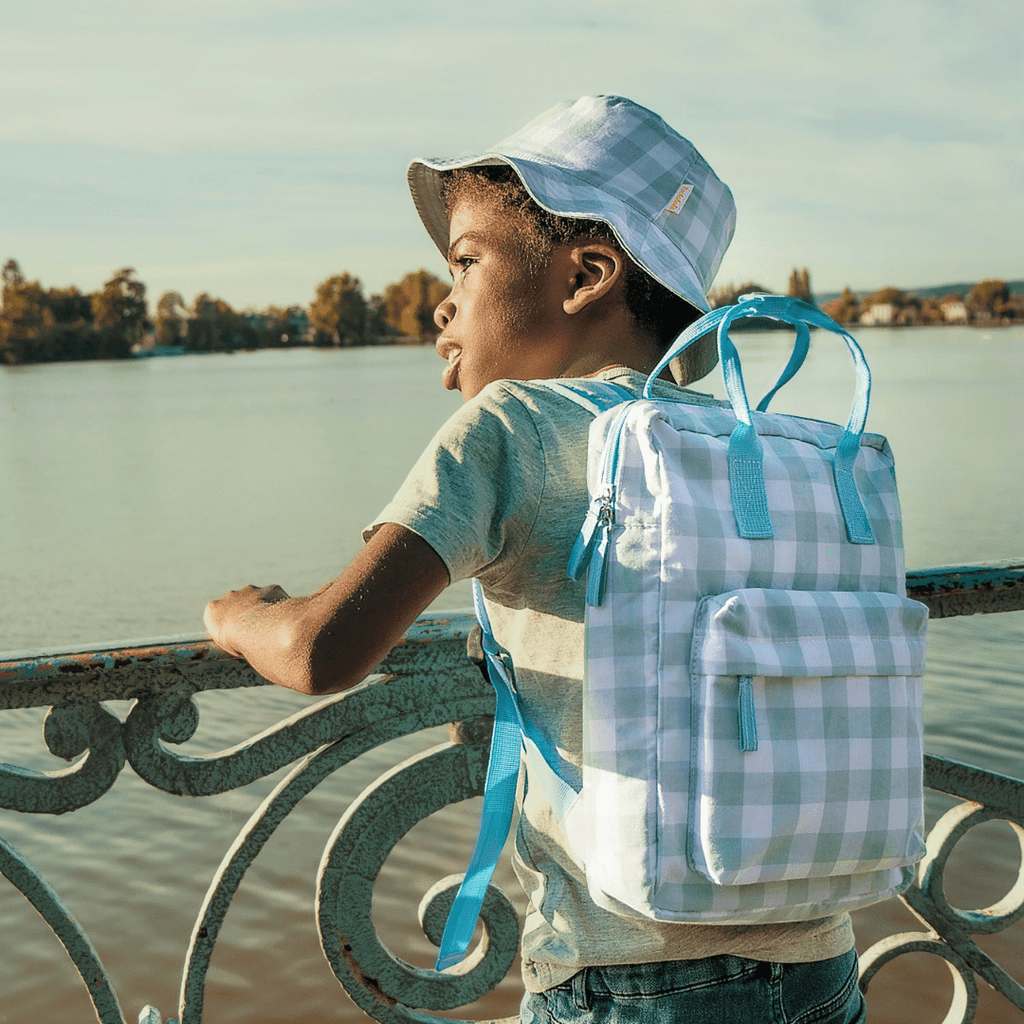 Retro Check Rucksack Green