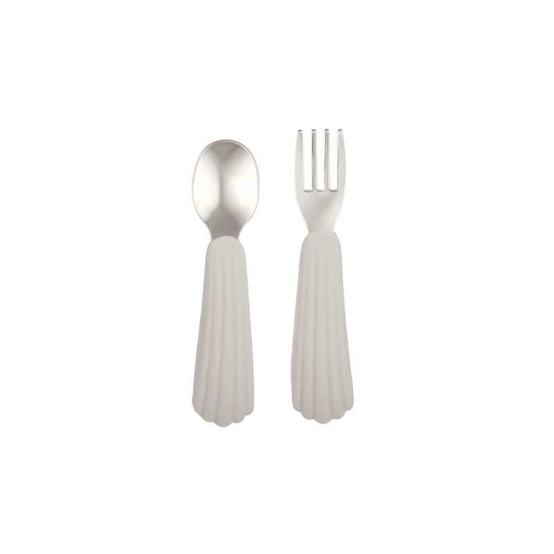 Seashell Baby Fork and Spoon - Sand