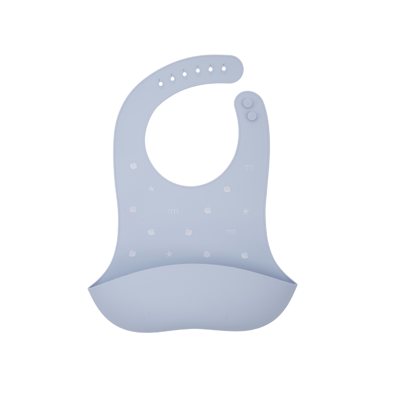 Seashell Silicone Bib - Blue