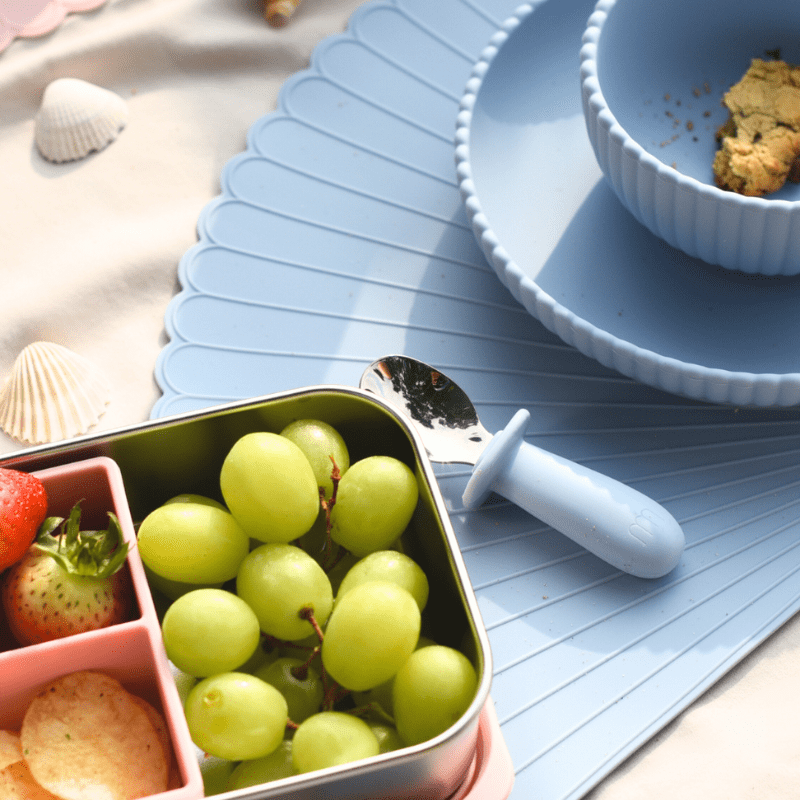 Seashell Silicone Bowl - Blue