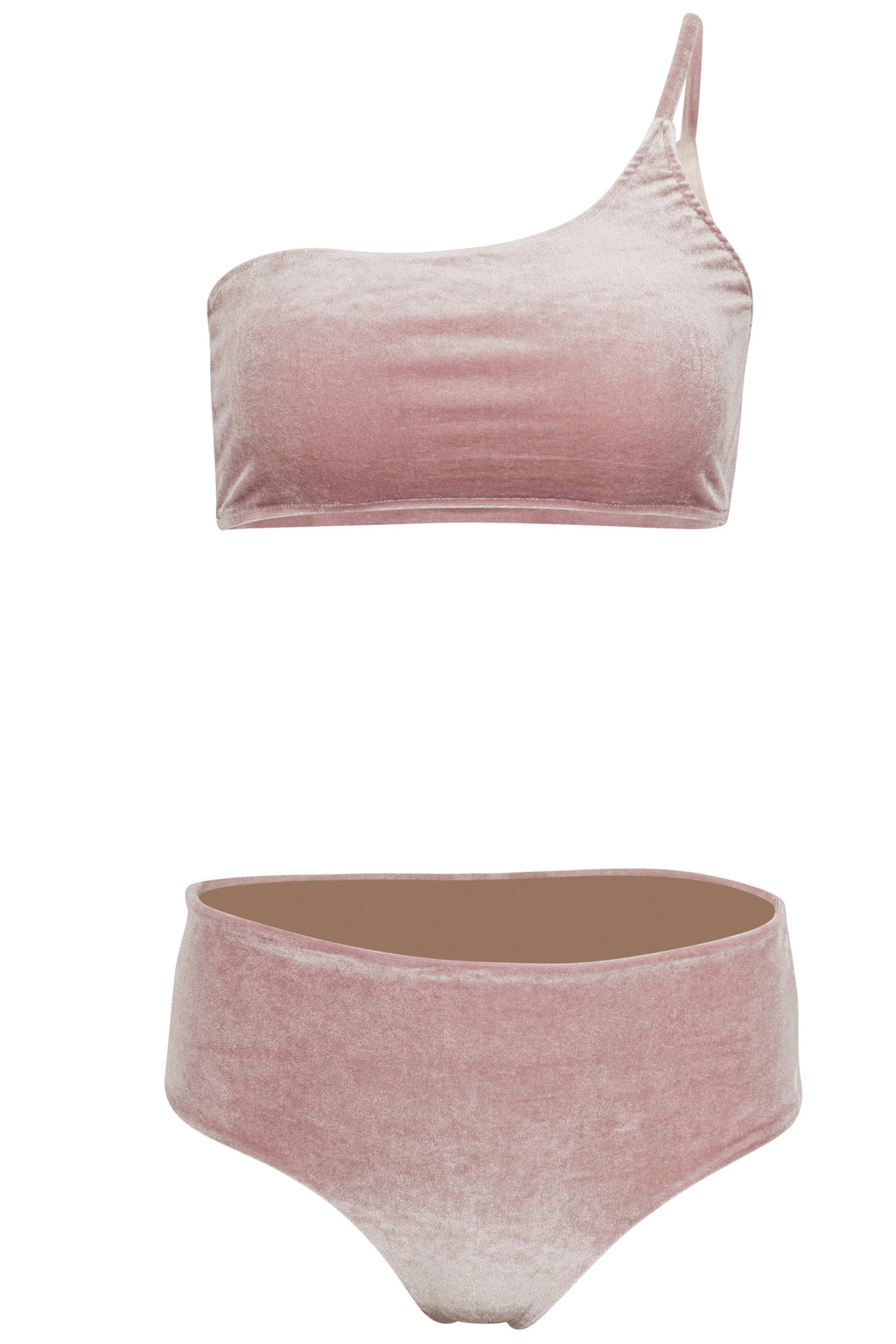 Serena Velvet One Shoulder Bikini Top