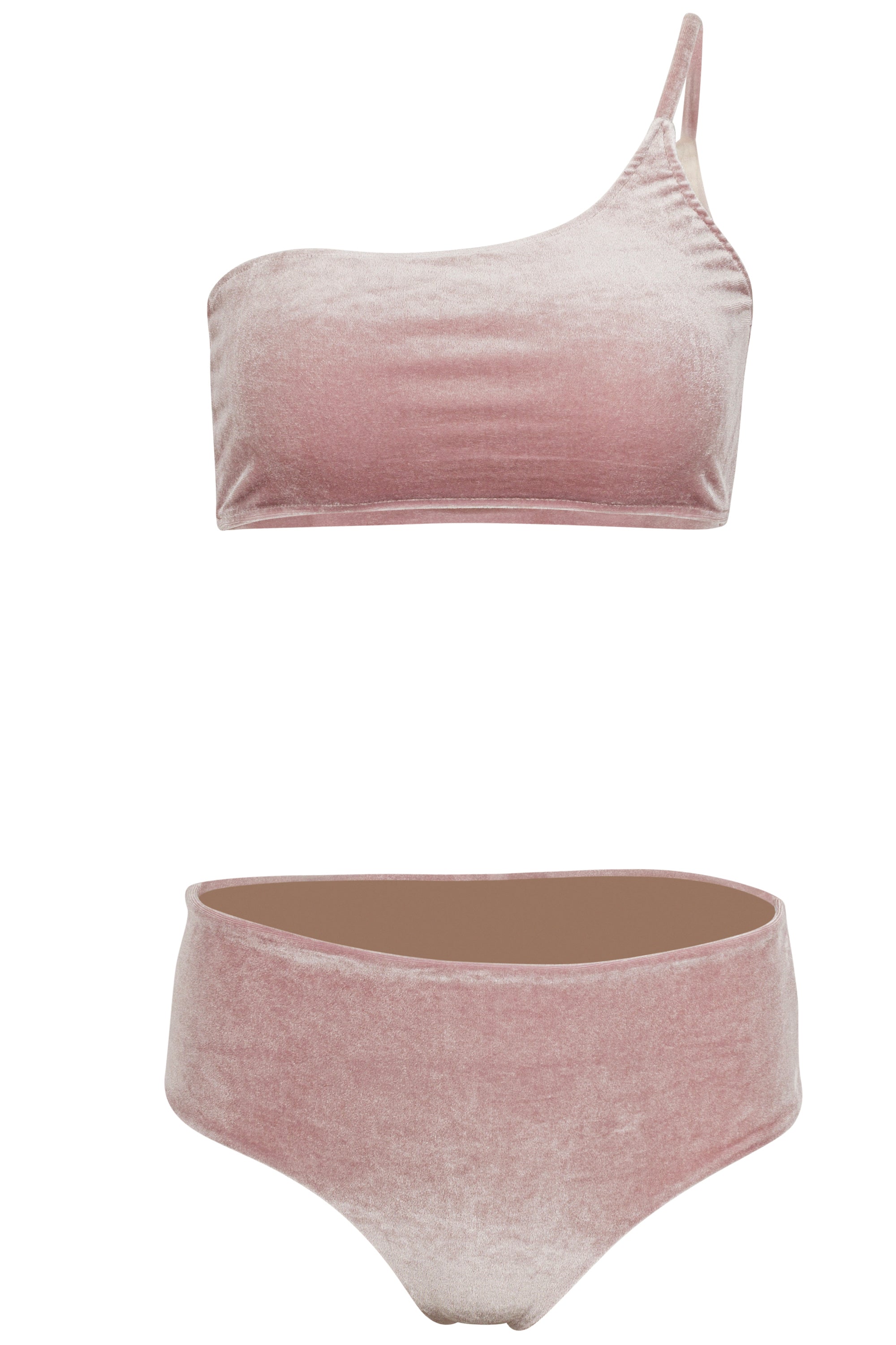 Serena Velvet One Shoulder Bikini Top