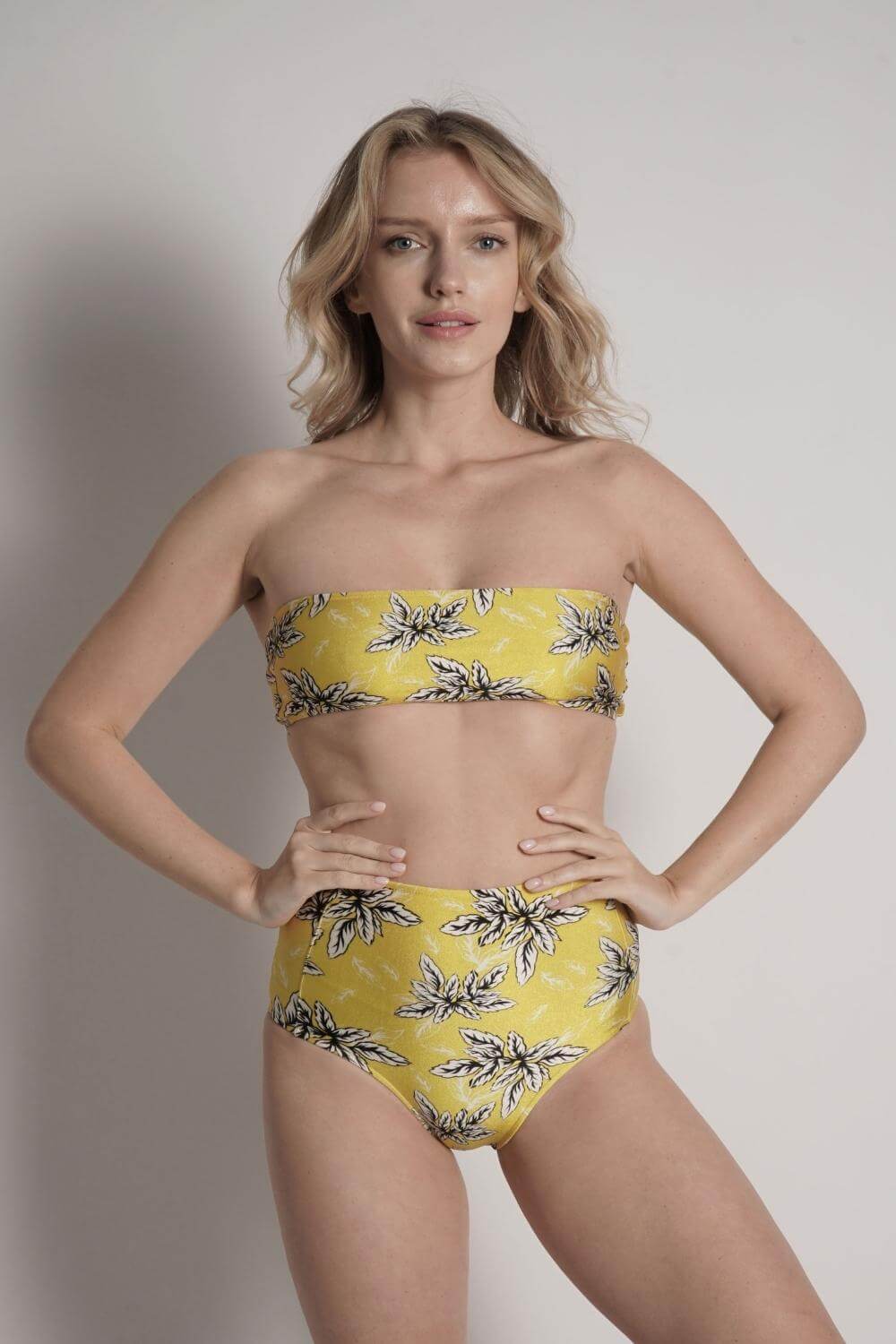Yellow Strapless Bandeau Bikini Top - Bianca