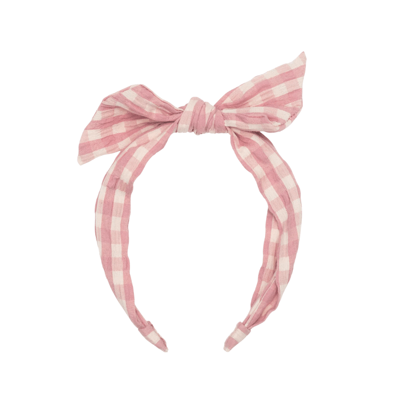 Taylor Gingham Tie Headband