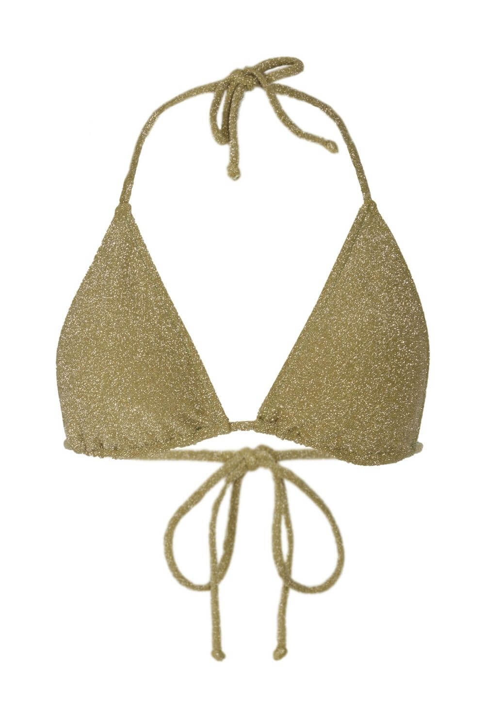 Tamara Triangle Bikini Top With Removable Pads Lurex - Green