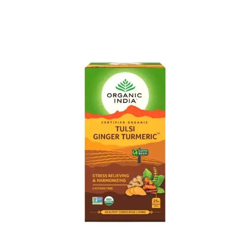 Organic India Ginger Turmeric Tea 25ct