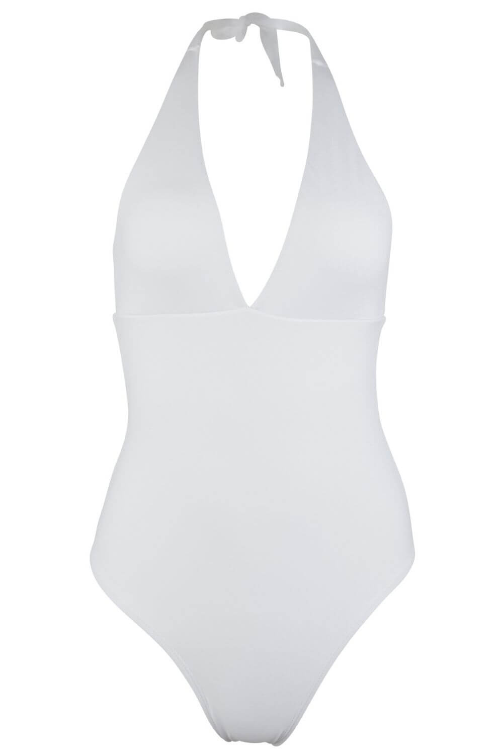 Debby Halter One Piece Swimsuit in White