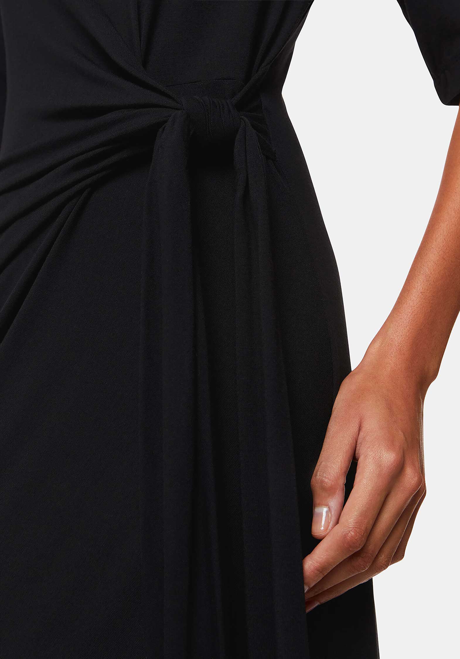 Twist Front Jersey Dress 38464 Black
