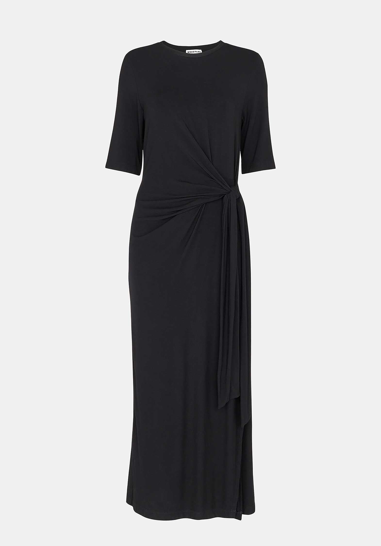 Twist Front Jersey Dress 38464 Black