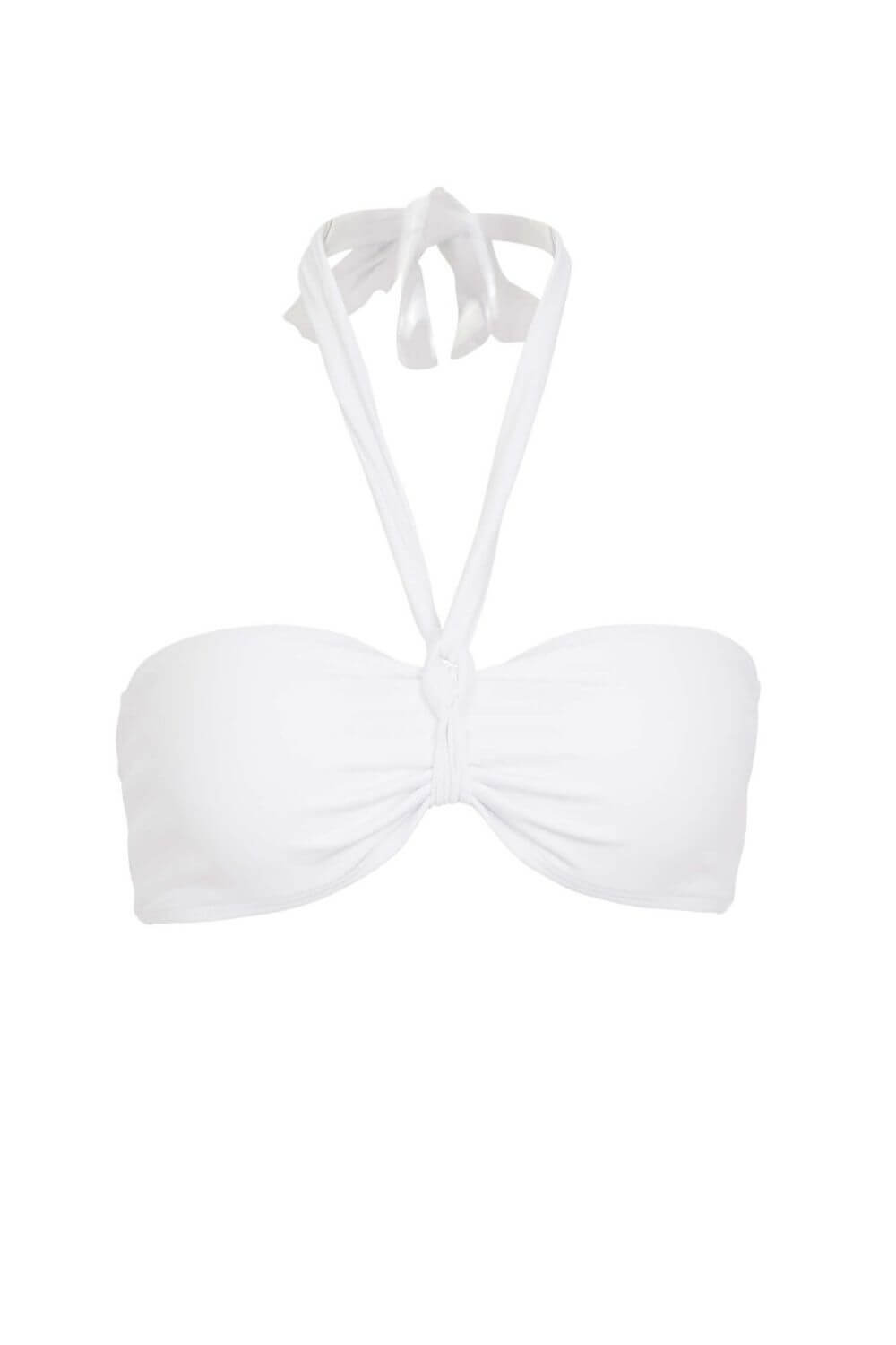 White Strapless Bandeau Bikini Top - Bianca
